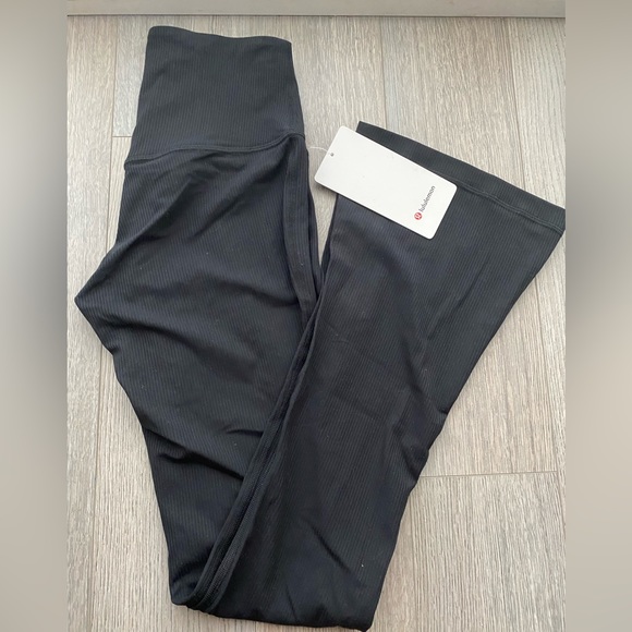 Lululemon Align Ribbed Mini Flare Pant Black Size 6 - Picture 10 of 12